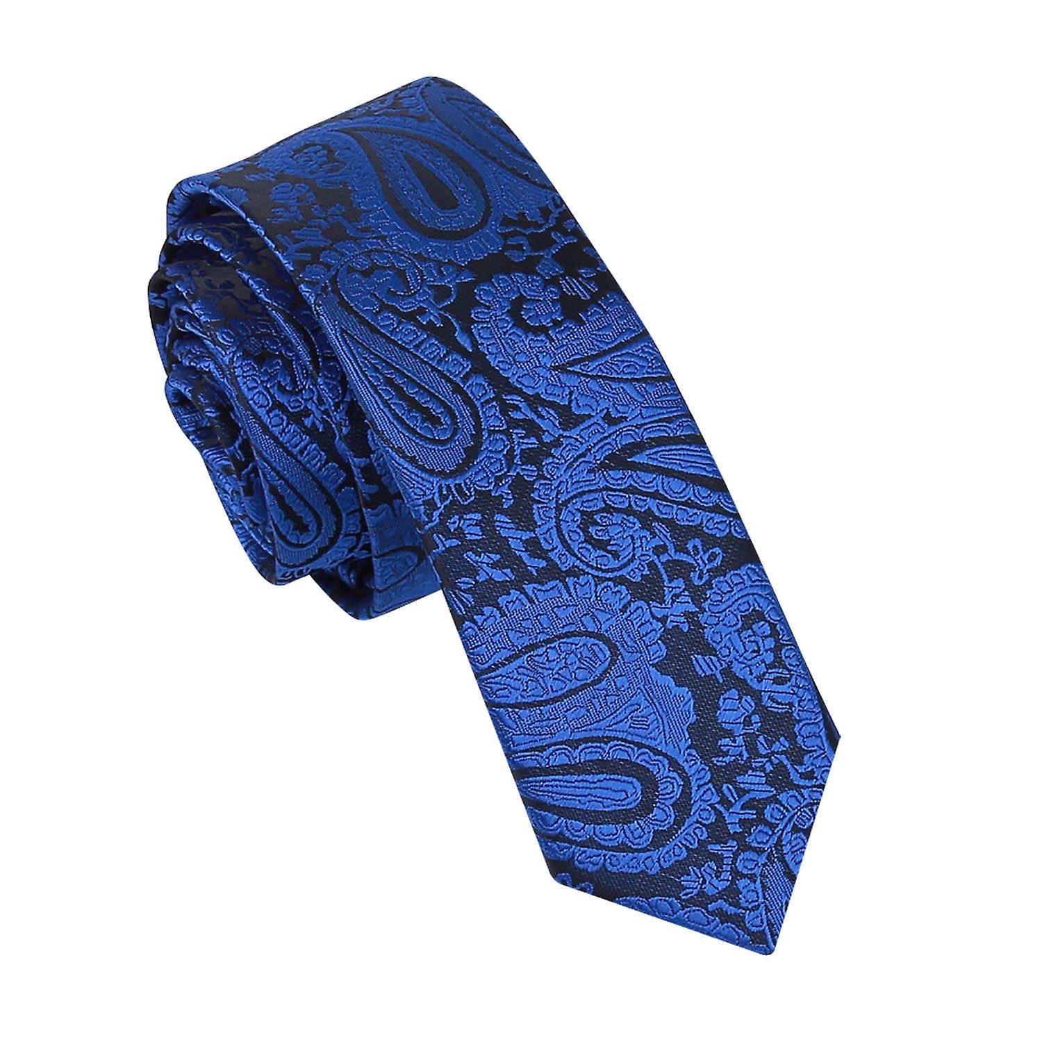 Azul Royal Paisley magro empate