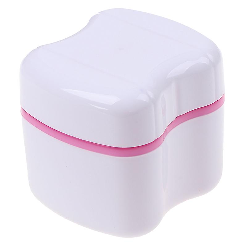 Denture False Teeth Storage Box Case With Filter Screen Dental Appliance
