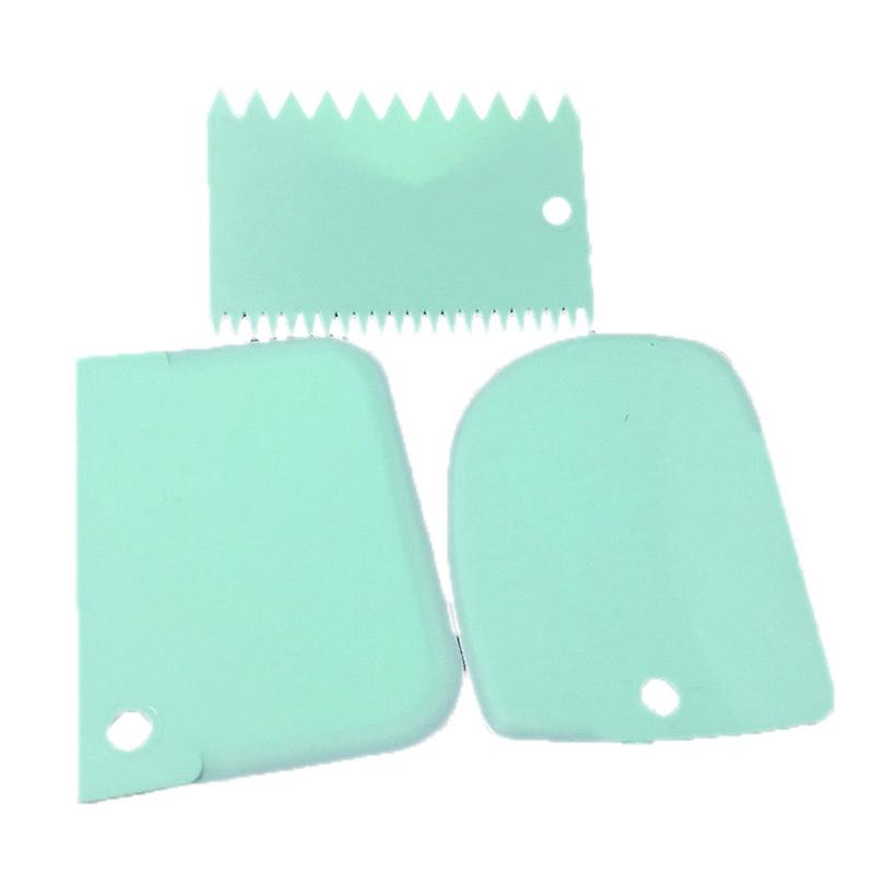 3Pcs Dough Cutter Ice Cream Fondant Scraper Baking Decorating Tools Cake Scrapers