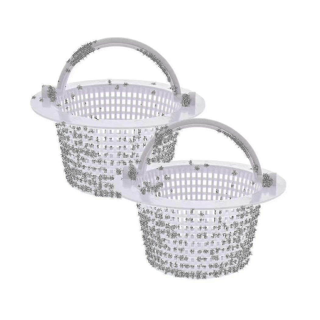 Swimming Pool Skimmer Replacement Basket With Handle, 2 Pack - Above Ground Pool Thru-wall Skimmer