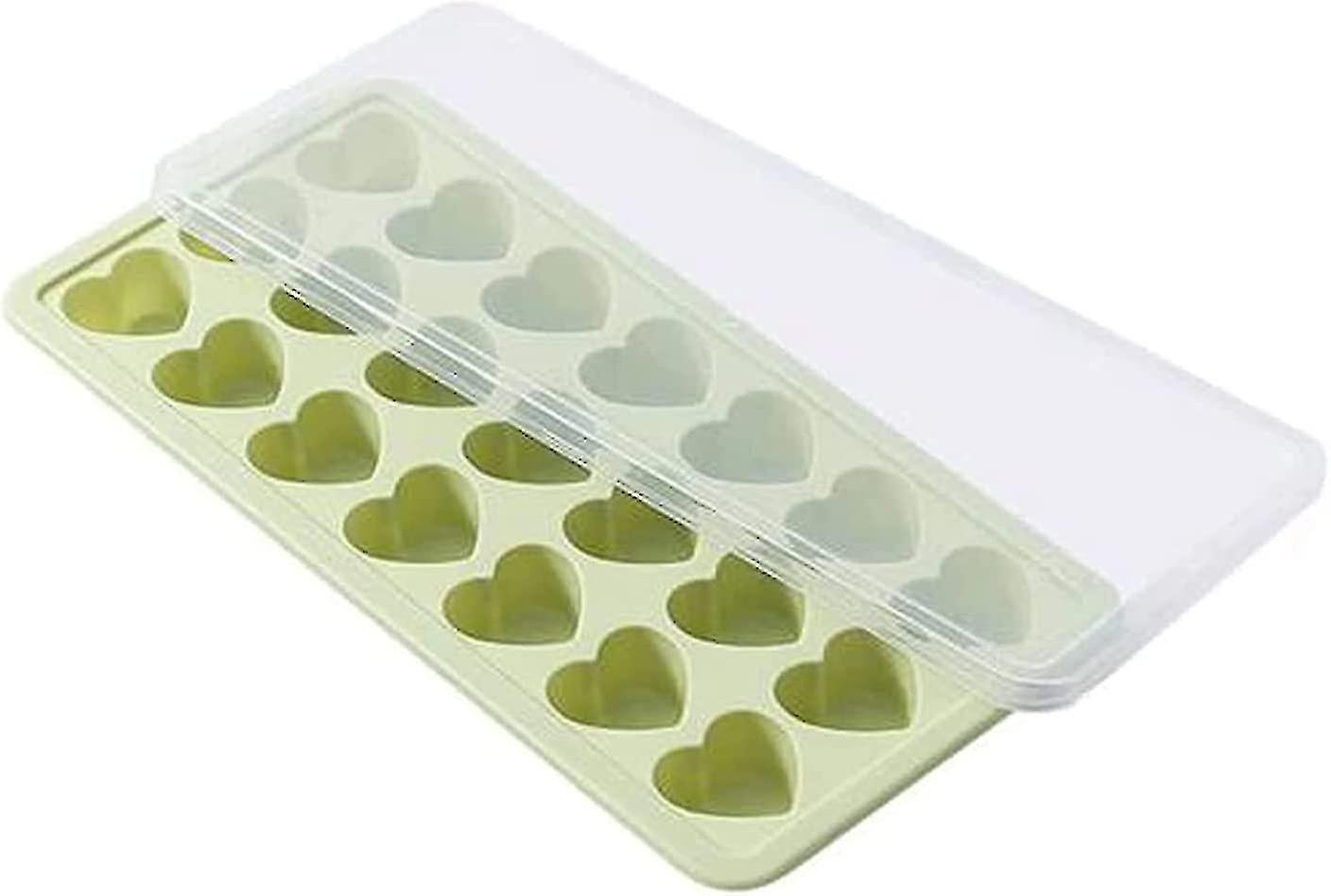 Silicone Heart Ice Cube Tray With Lid,21 Holes Silicone Heart Mold,small Heart Shaped Ice Cube Tray,silicone Ice Cube Tray Tw