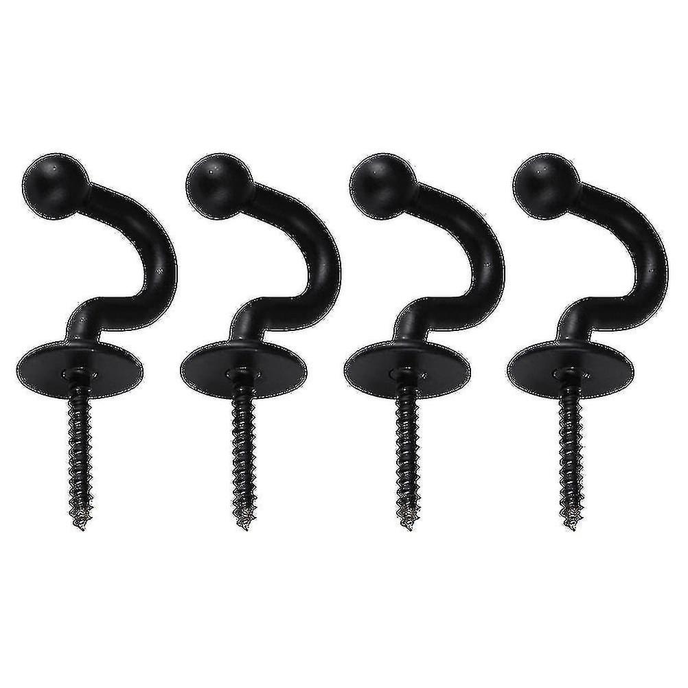 4pcs Curtain Hooks Modern Simple Durable Hanging Hooks Wall Hooks Metal Hanger For Hotel Office