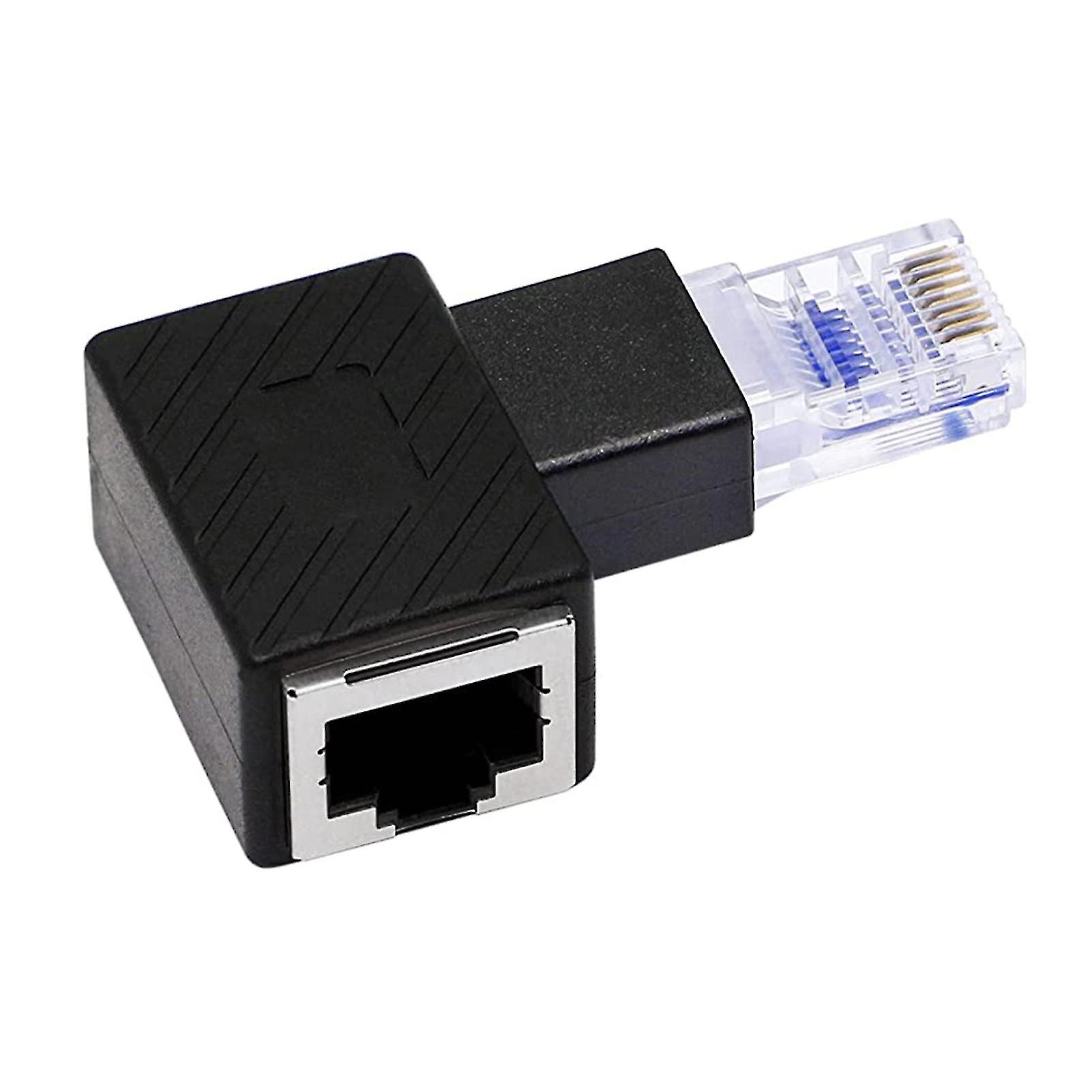 Ethernet-Steckverbinder-Unterstützung 100-m-Netzwerk-Switch-Plug-Play Rj45 90-Grad-Netzwerkadapter von Stecker zu Buchse für Computerserver