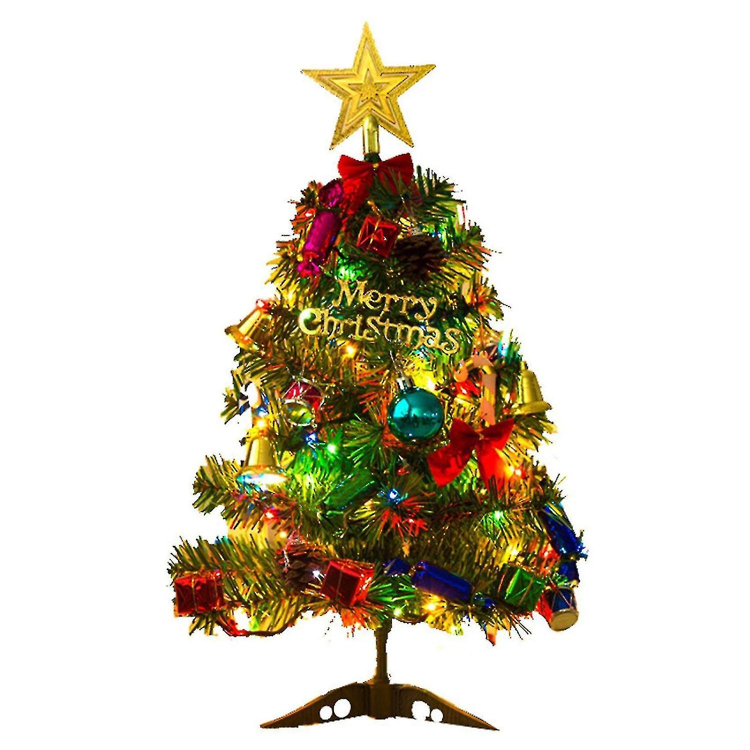 50cm Christmas Tree With Lights, New Year's Desktop Mini Ornament