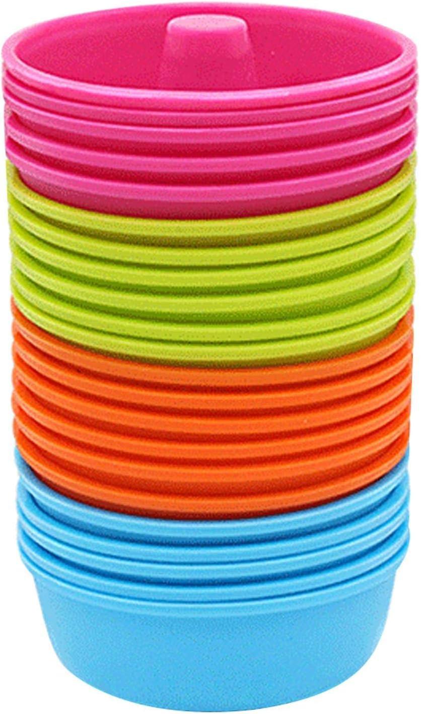 24Pcs Silicone Donut Pan Silicone Molds Silicone Cupcake Baking Cups Baking Pan Set Nonstick, Reusable Mini Cake Cups Liners Mold Nonstick Muffin DIY