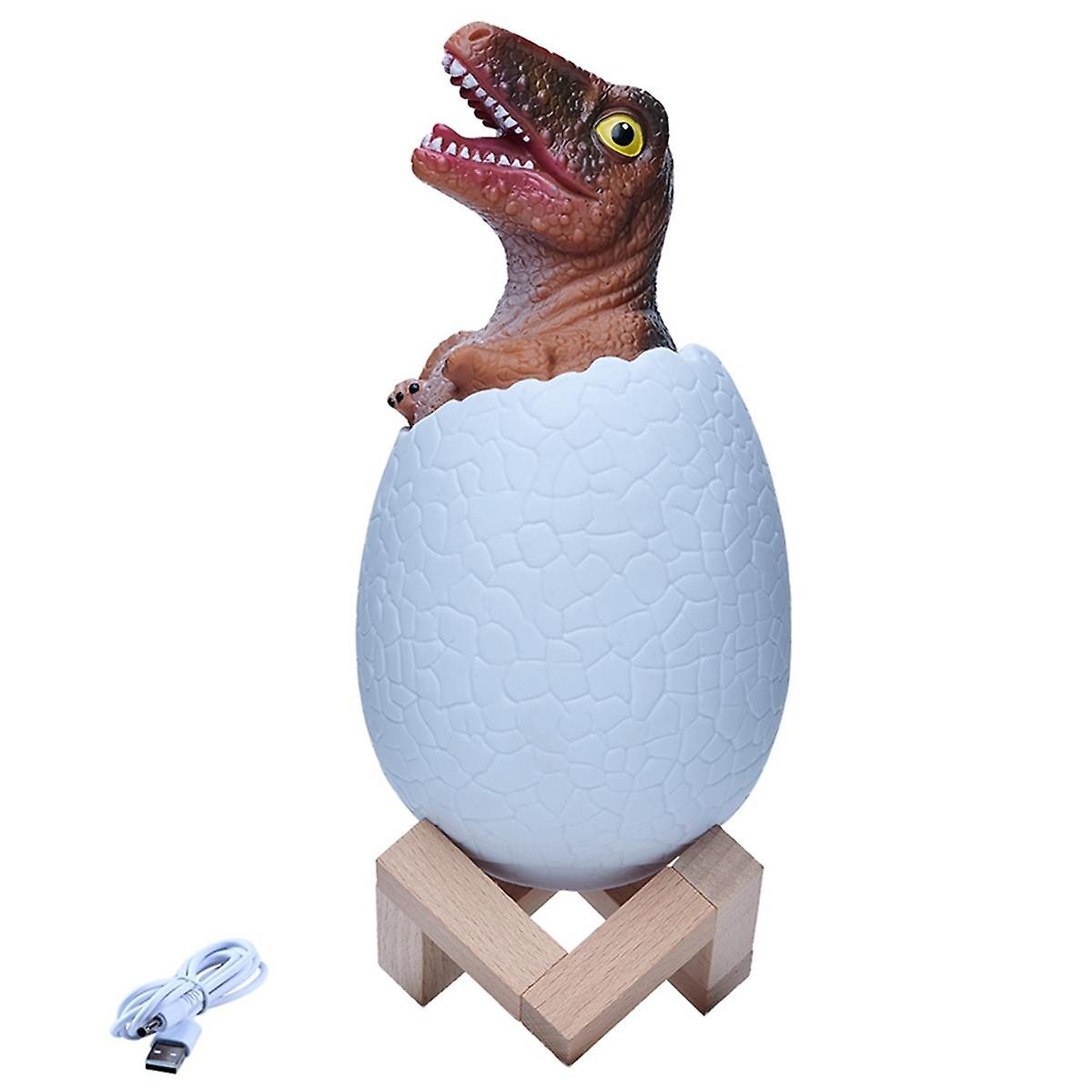 3D Night Light Velociraptor Egg Desk Lamp 3 Color Touch Cartoon Table Lamps Home Decor for Kid Birt