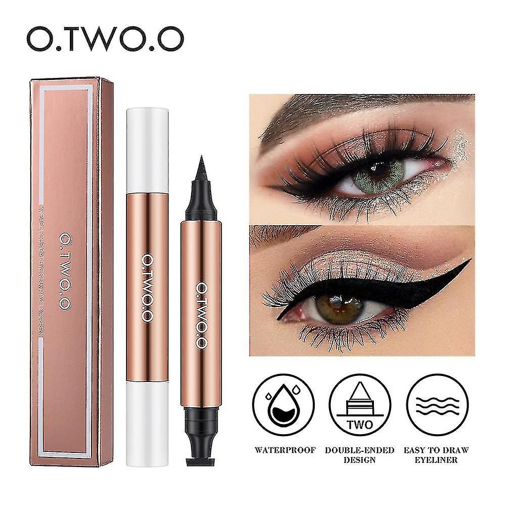 O.two.o Eyeliner Timbro Nero Liquido Eyeliner Penna Impermeabile Fast Dry Double-ended Eye Liner Matita M