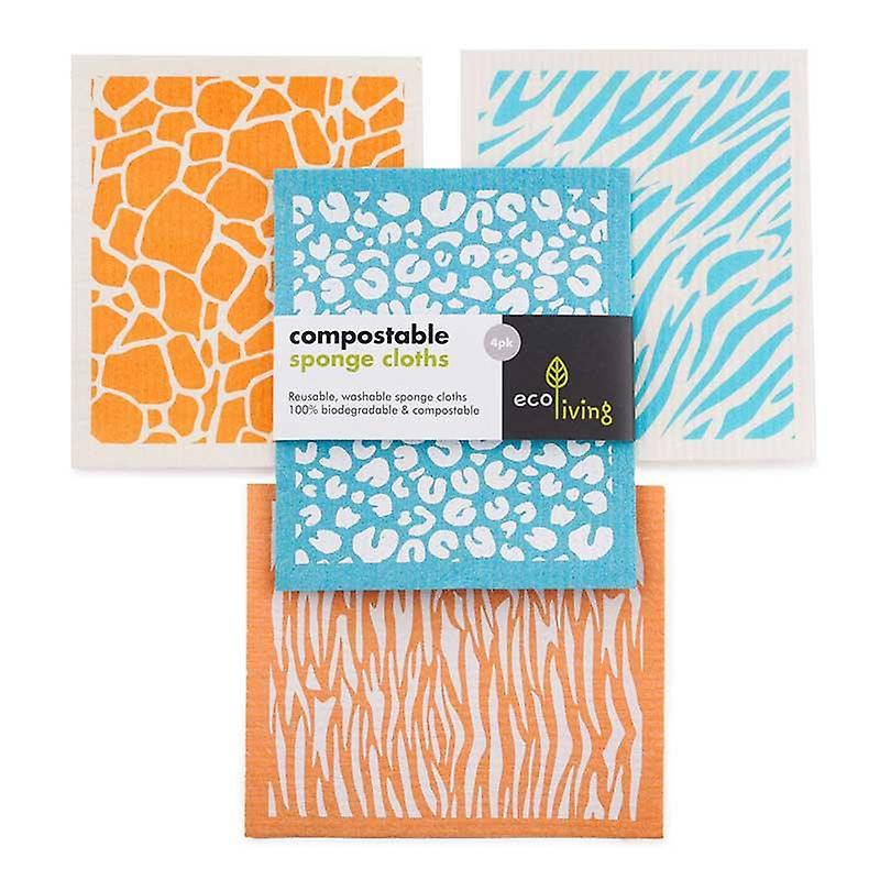 Compostable Sponge Cleaning Clothes - Animal