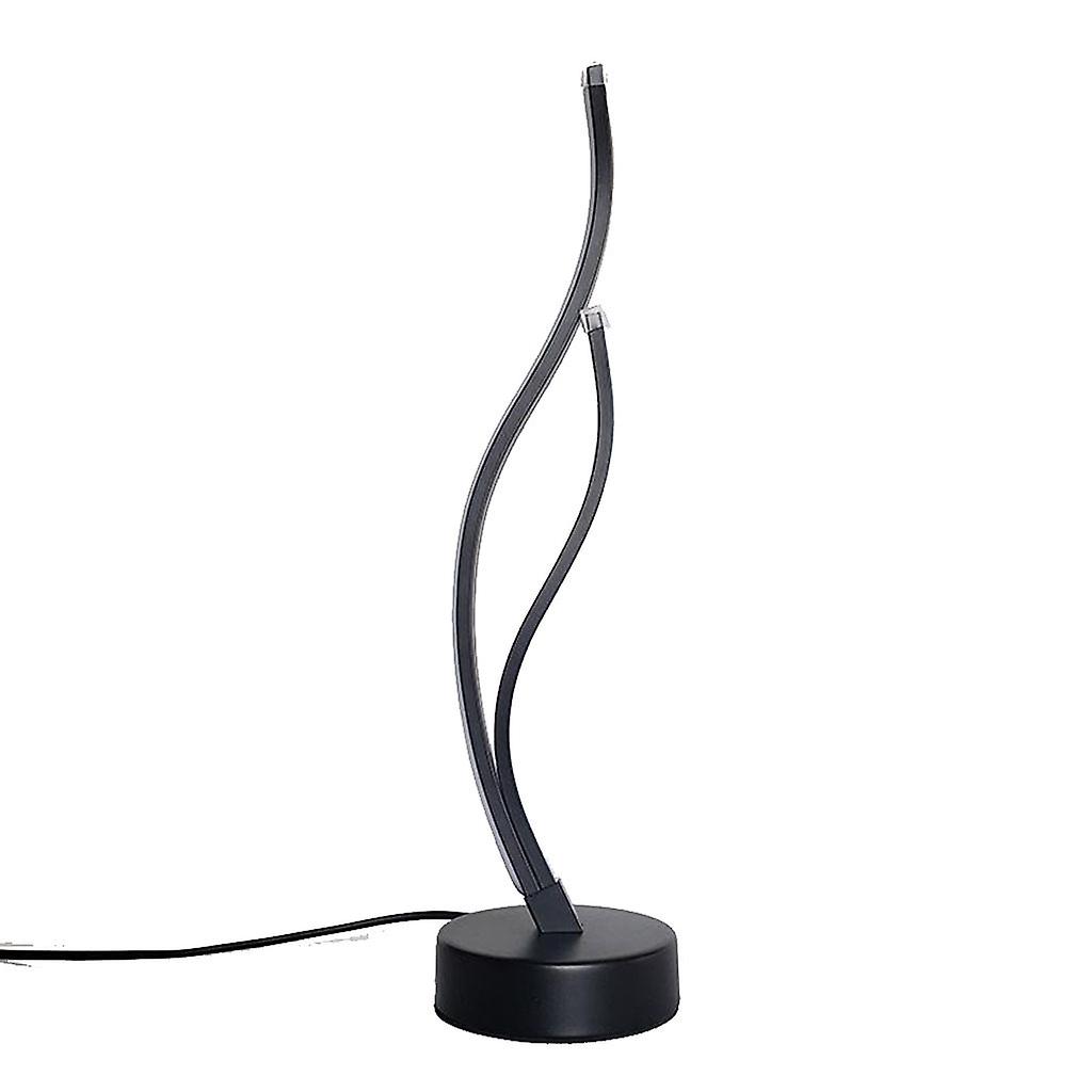 Spiral LED Table Lamp Curved Bedside Nightstand Desk Lamp -B White