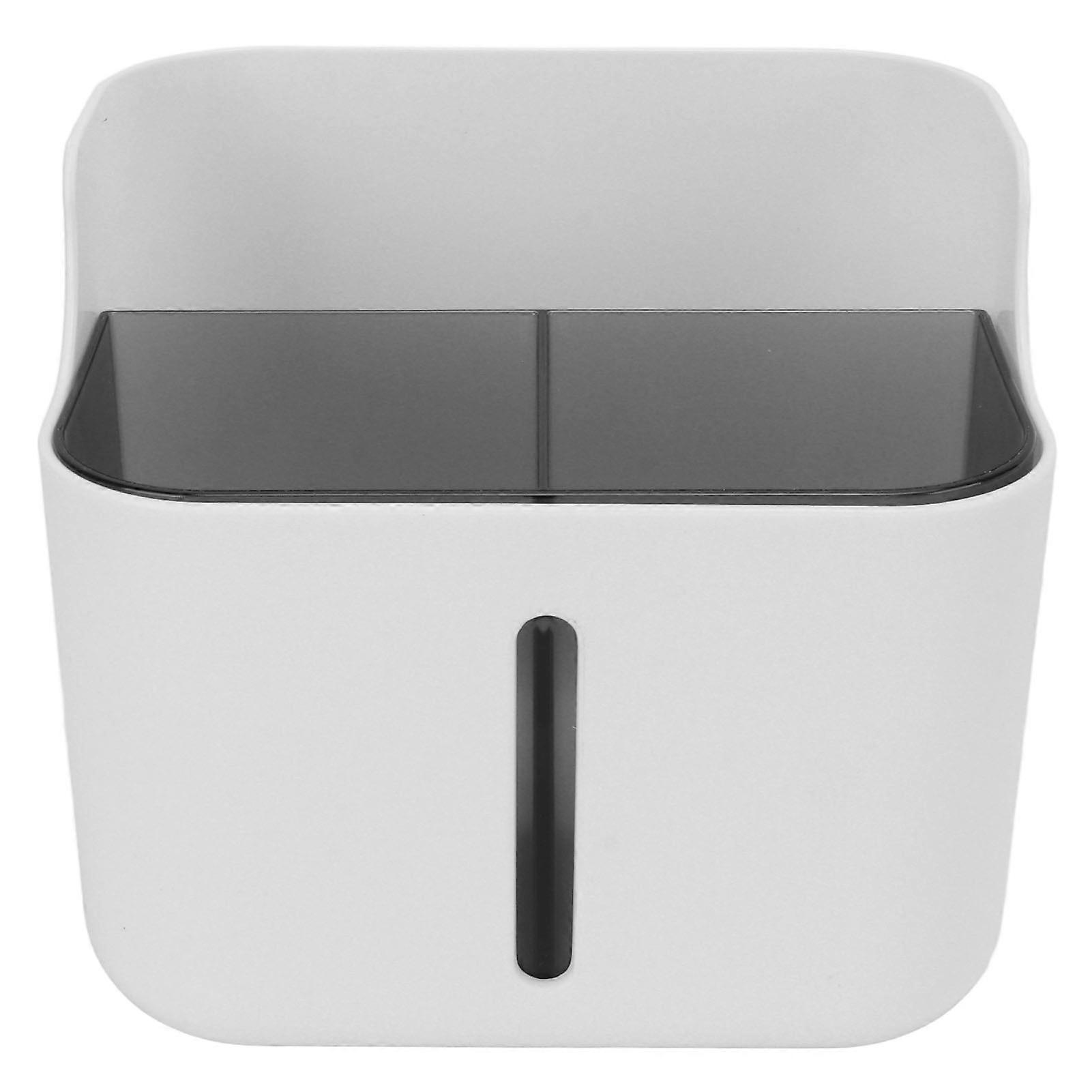 Desktop Storage Box: Double Layer Design for Easy Cleaning, Gray
