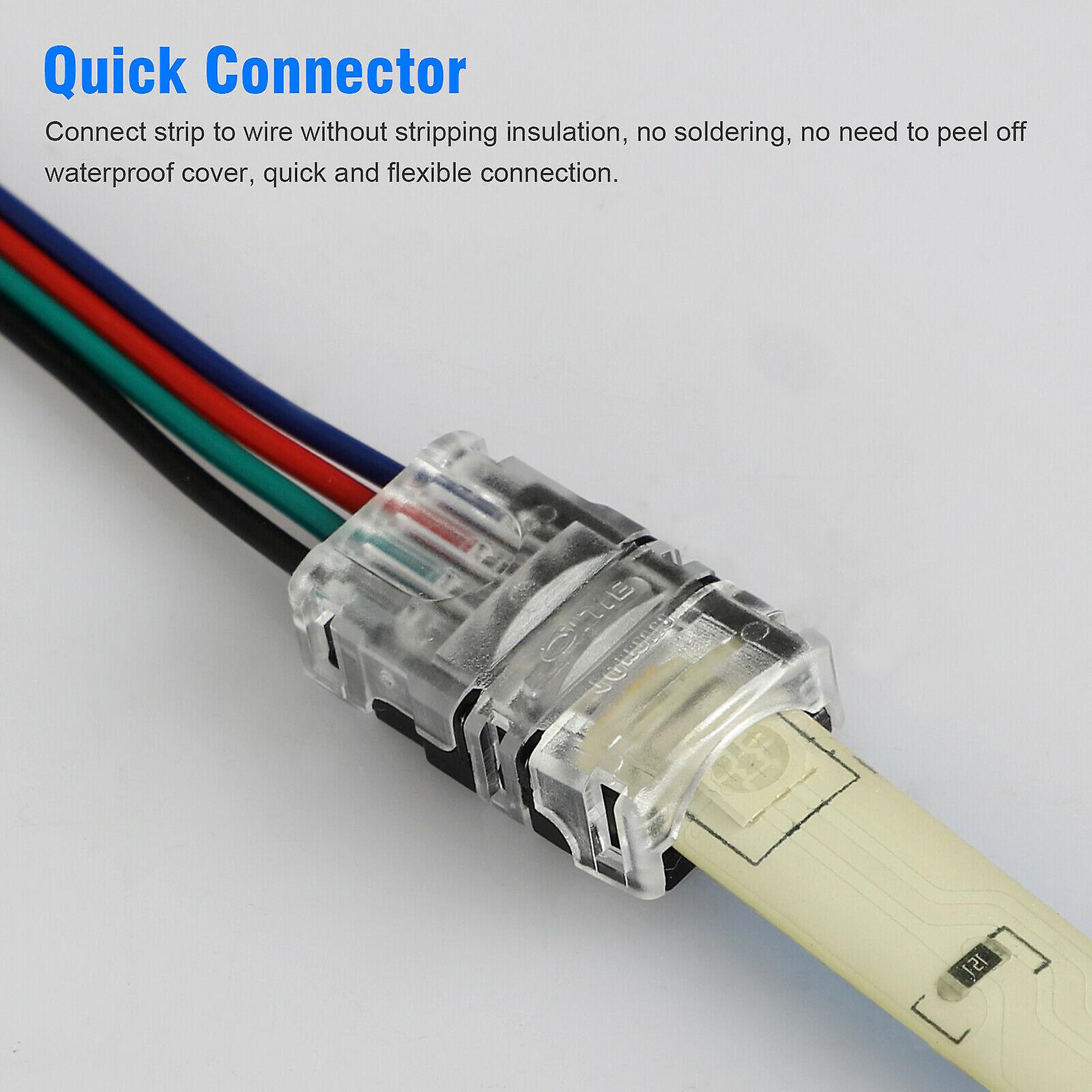 4-PIN RGB Extension Wire Cable Cord Connector For 5050/5630 RGB LED Strip Light