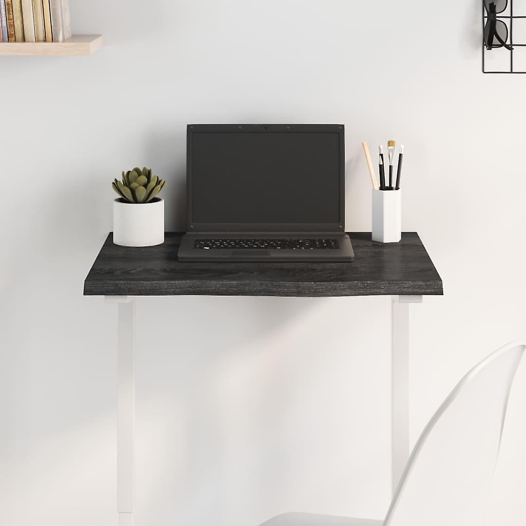 桌面 深棕色 60x40x2 cm 实心 橡木处理