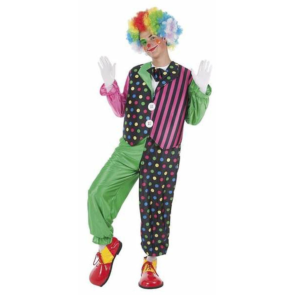 Kostüm für Erwachsene Streifen männlicher Clown m/l
