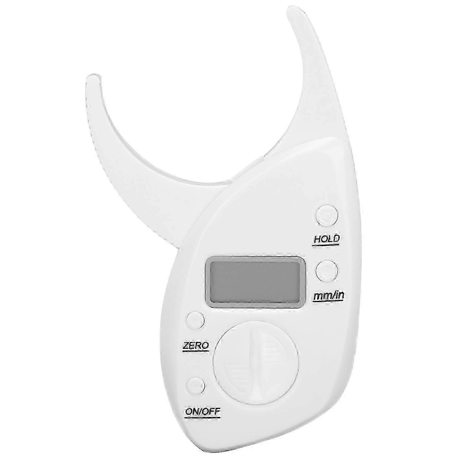 Fat Caliper Tester Body Fat Electronic Caliper and Measuring Tape for Accurately Measuring BMI Skin Fold FitnessWhite