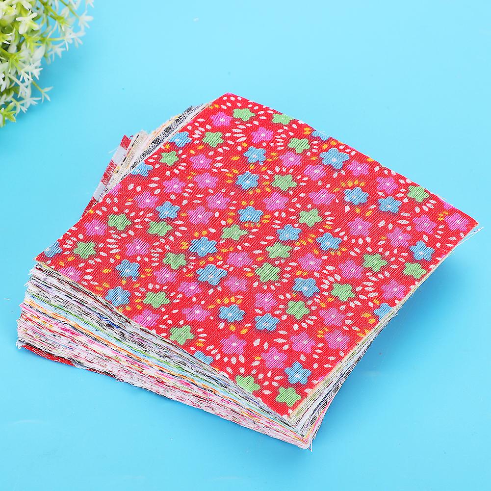 100PCs Square Patch Work Cotton Printed Different Patterns Clothing Accessories for DIY Sewing
