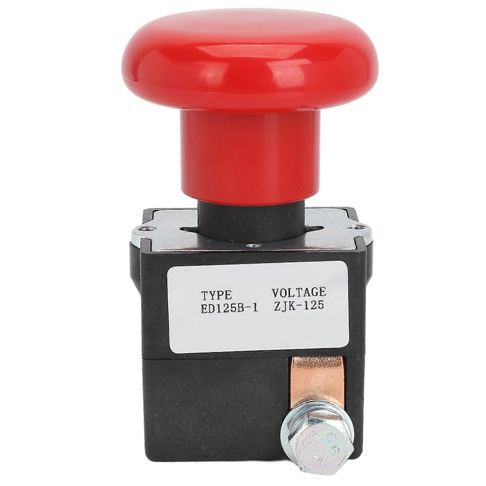 Emergency Push Button Switch DC80V Reliable Emergency Stop Switch Replacement for Albright Electric Stacker Forklift Pallet Car 125A