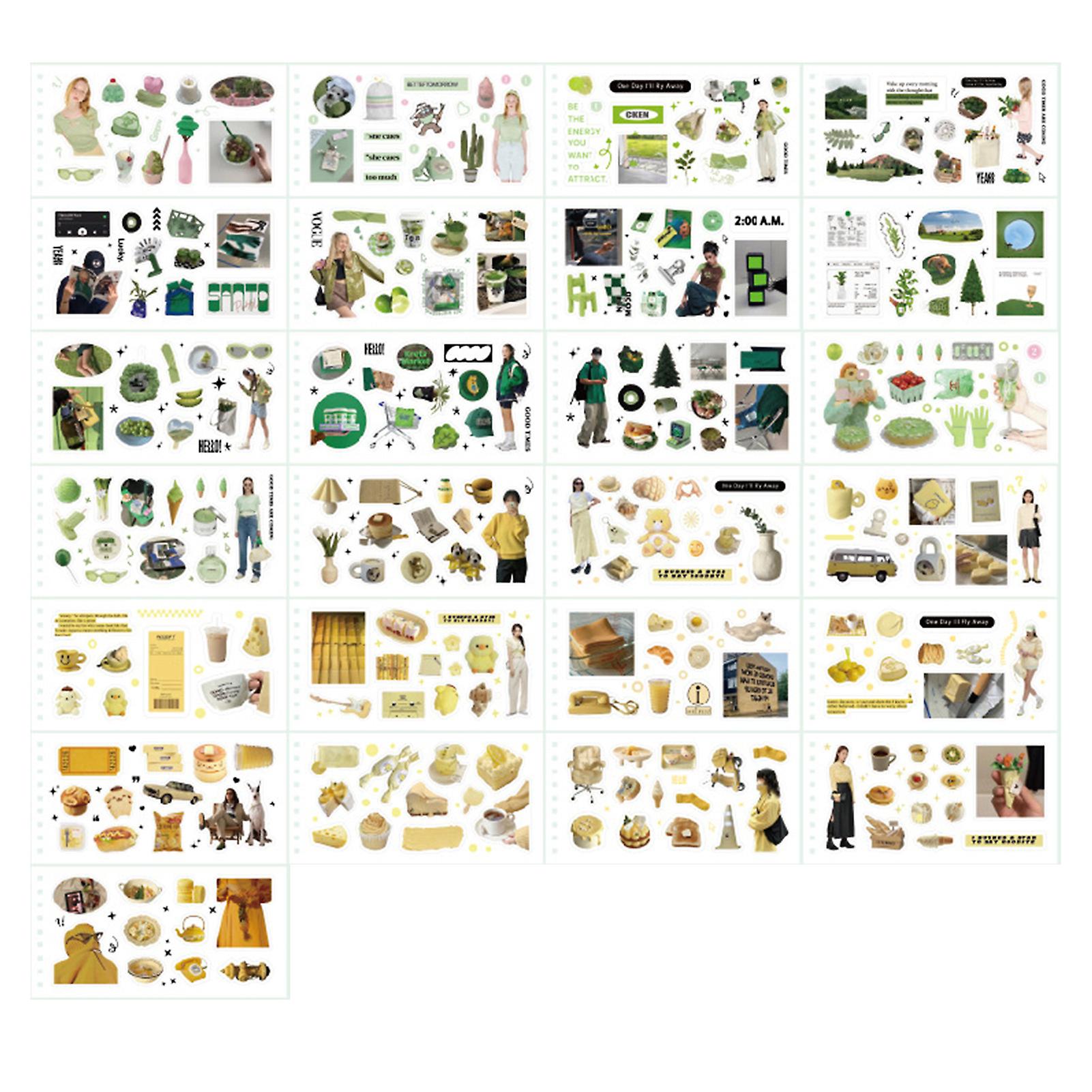 50 Sheets Scrapbook Stickers Multipurpose Innovative Exquisite Decorative Paper Diary Stickers for Diary Journaling Album Type 3