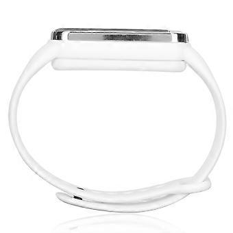 Digital Watch LED Screen 12/24 Hour Rechargeable Stylish Electronic Wrist Watch for Men WomenWhite