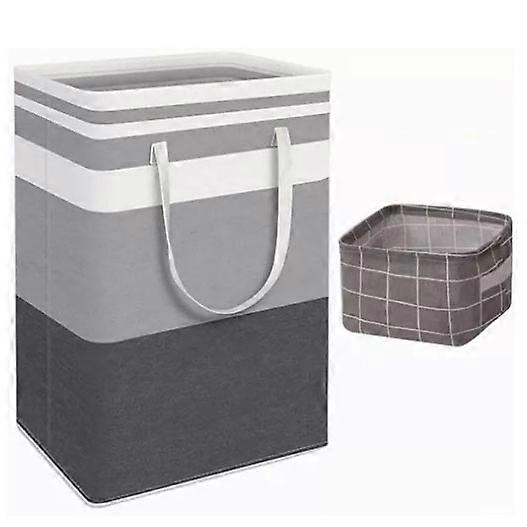 2pcs Storage Basket Canvas Multifunctional Large Capacity Storage Bag For Home Dormitory