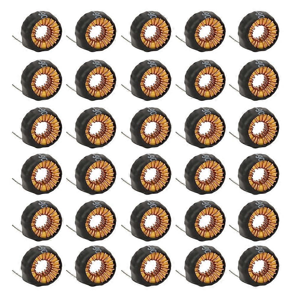 30Pcs Toroid Inductor Wire Horizontal Copper Coil with Casing Pipe for PCB Circuit Board 5026 15UH 6A