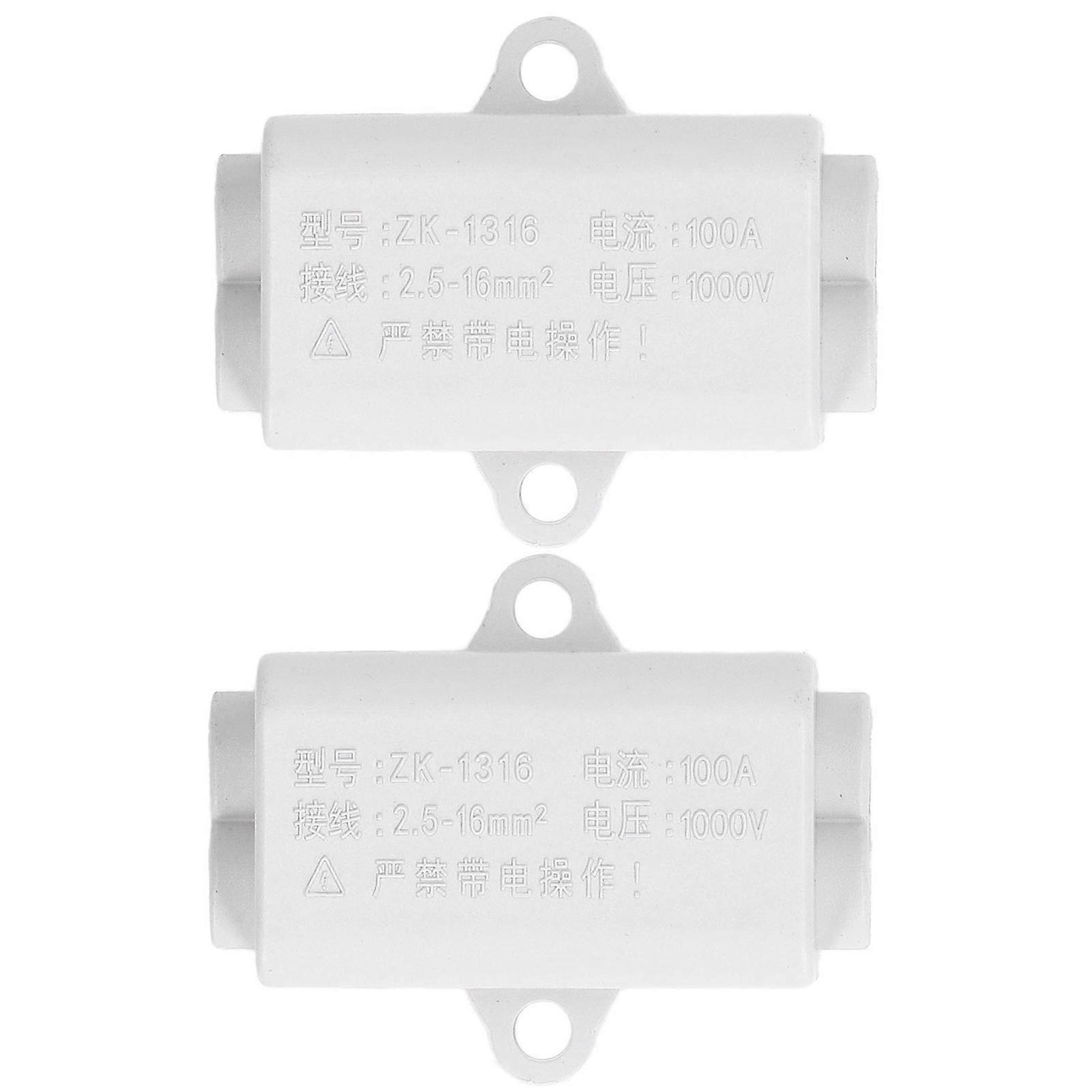 2Pcs Wire Connector T Type Splicer Screw Terminal Block Set Kit 1000V 100A ZK?1316