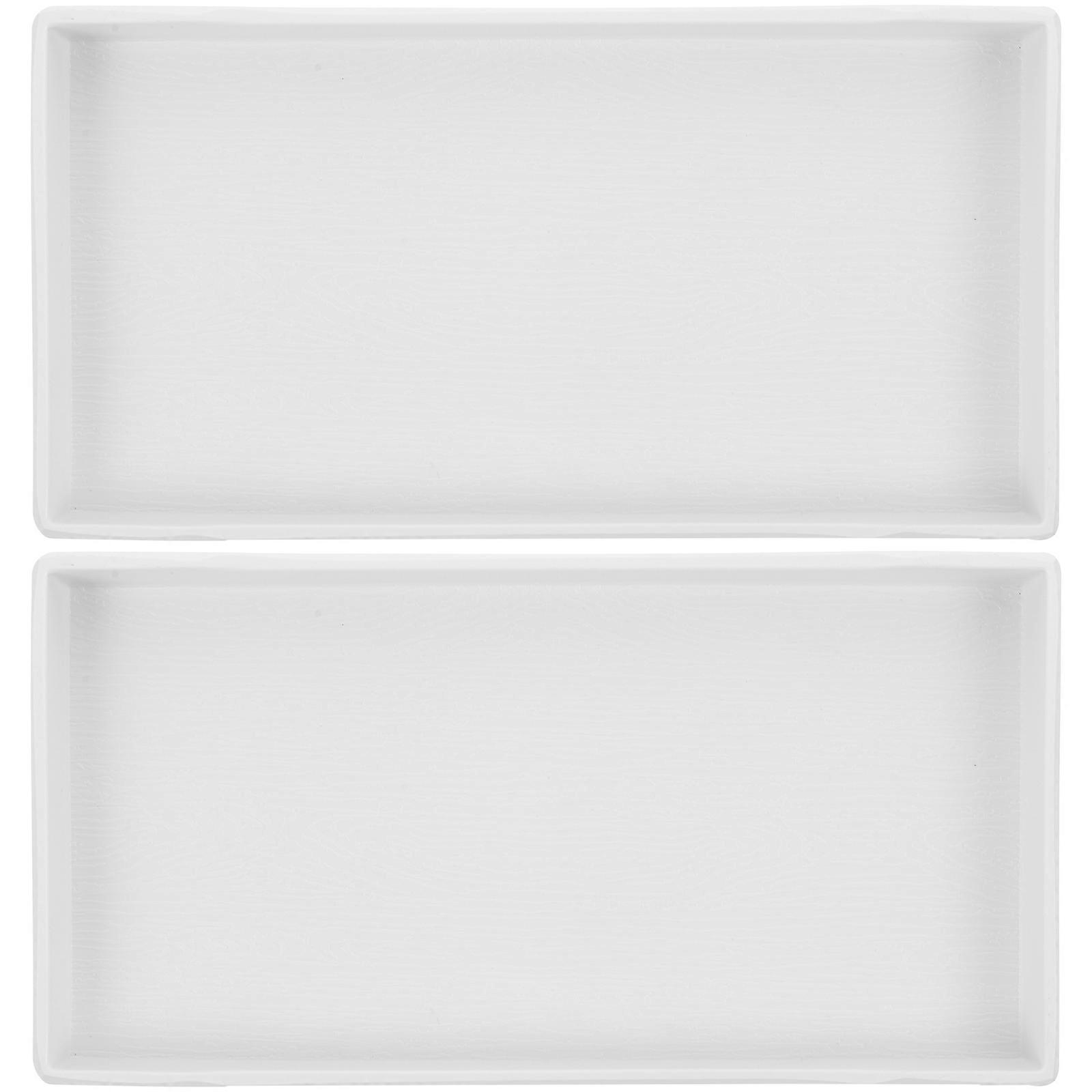 2Pcs Household Snack Tray Rectangle Fruit Tray Tea Serving Tray Convenient Serving Tray