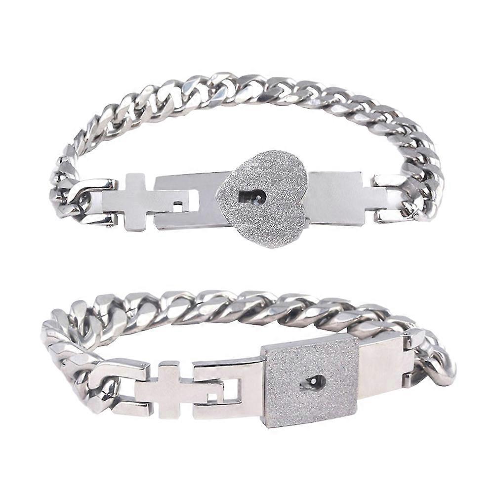 1Par Par Pulsera Concéntrica Elegante Cadena de Mano Unisex Regalo de Cumpleaños