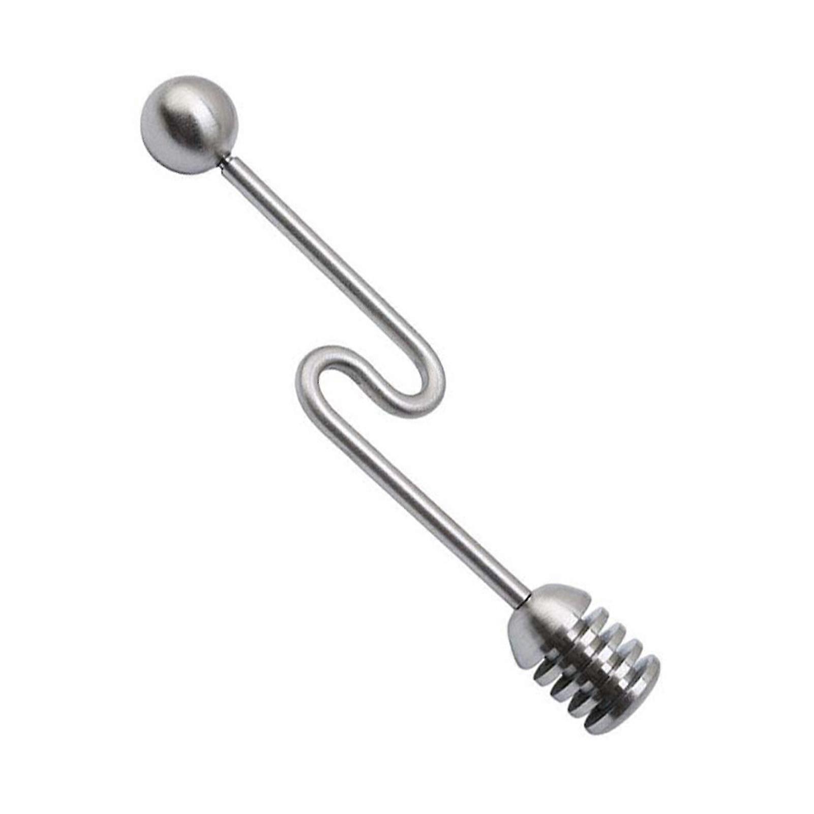 Honey Stirrer Multifunctional Curve Handle Stainless Steel Anti Rust Honey Dipper Sticks For Home