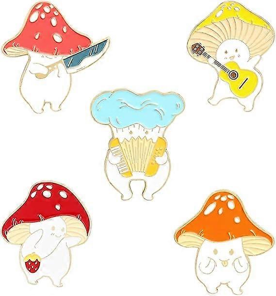 الفطر شكل المينا دبوس دبابيس لحقيبة الظهر الملابس قبعة مجموعة المجوهرات