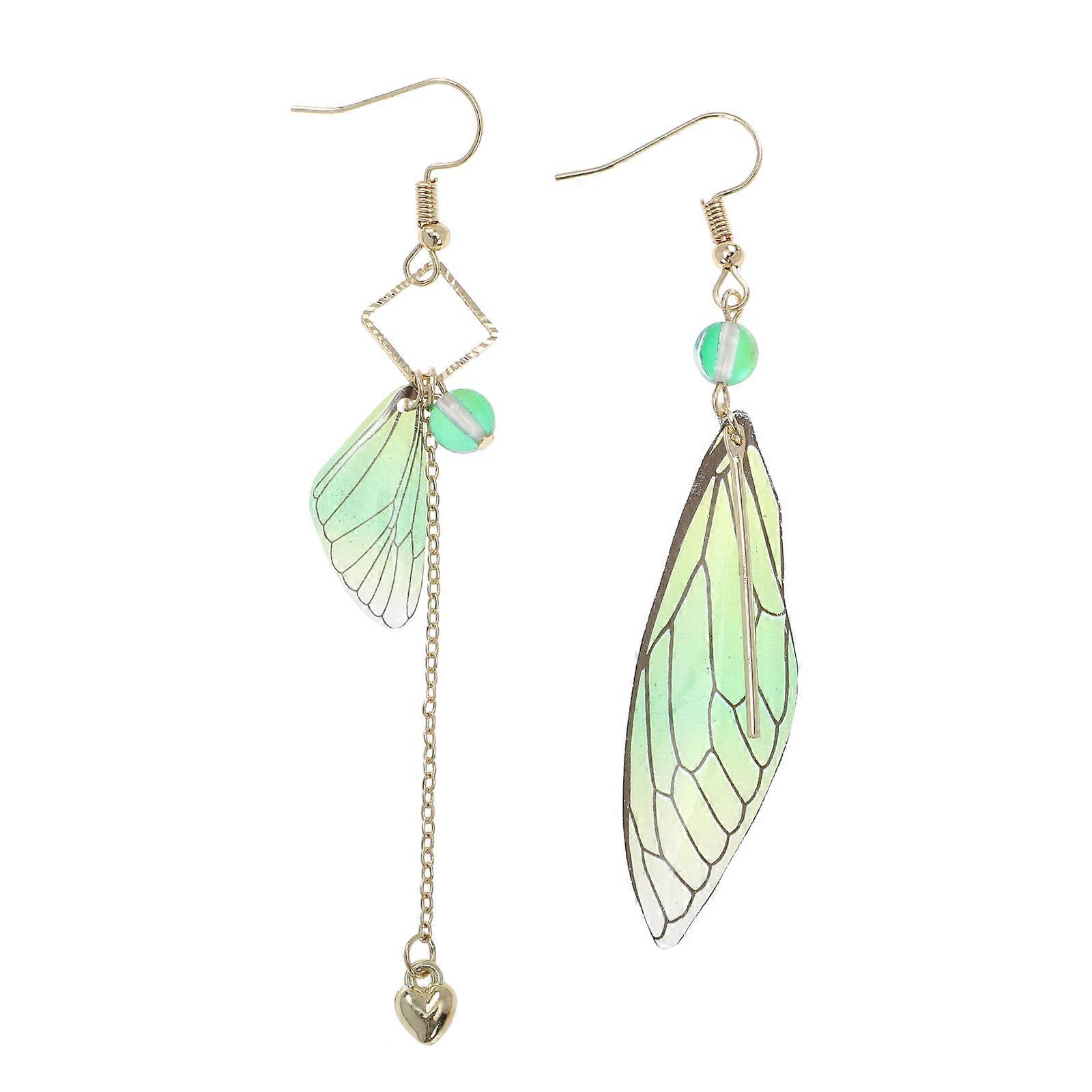 1 Pair Exquisite Cicada Wing Earrings Drop Earrings Bride Ear Decorations