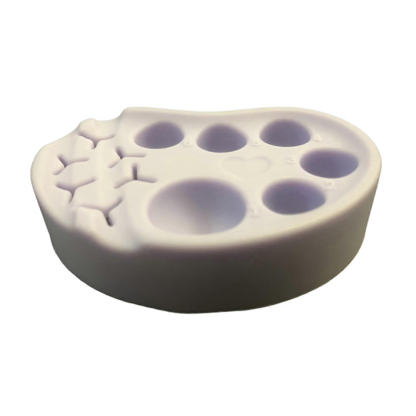 Nail Art Palette Easily Clean Versatile Mixed Color Palette for Beauty Salon Violet