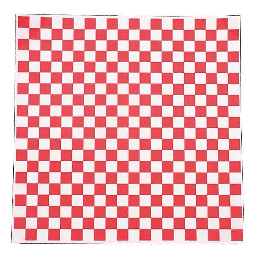 Rutiga torra vaxade delikatesspappersark, pappersfoder för plastmatkorgar, speciellt för att slå in bröd