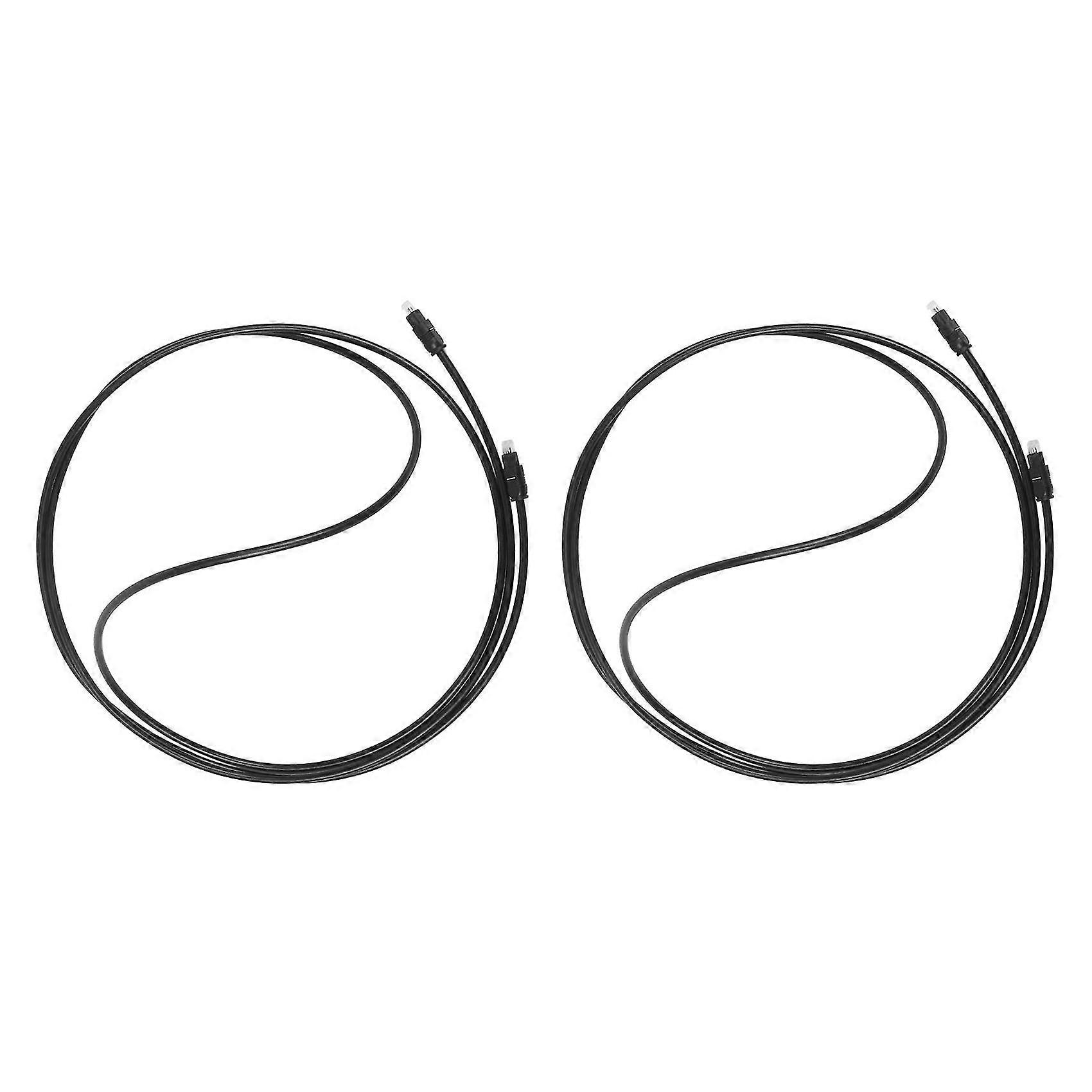 2x Digital Fiber Optical Optic Audio Spdif Dvd Toslink Cable Lead Cord Length:2m