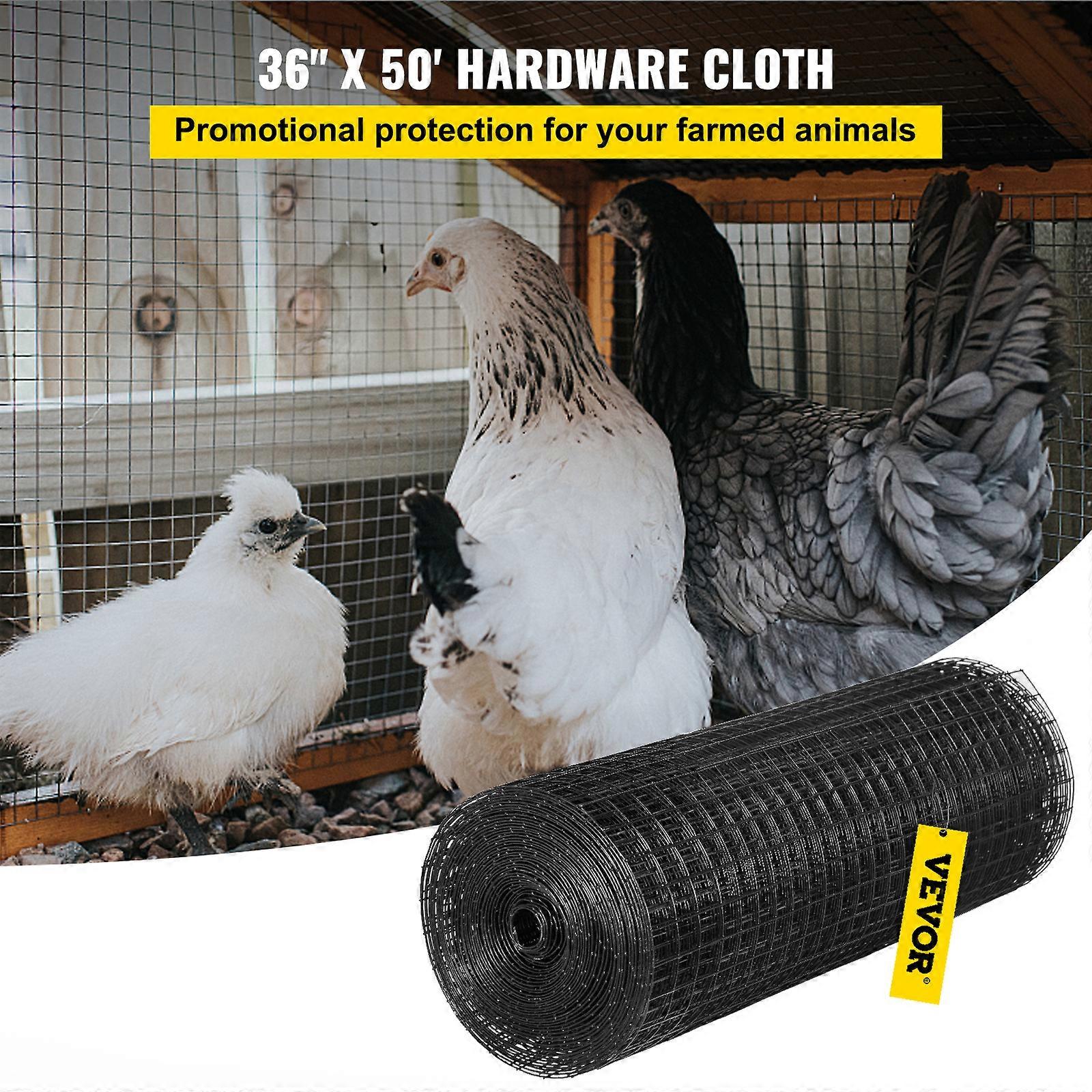 Garden Mile® Gegalvaniseerd PVC gecoat kippengaas konijn dier hek staal metaal tuin gaas gaas grens hekwerk ongediertebestrijding (5 m x 0,6 m x 13 mm - gegalvaniseerd