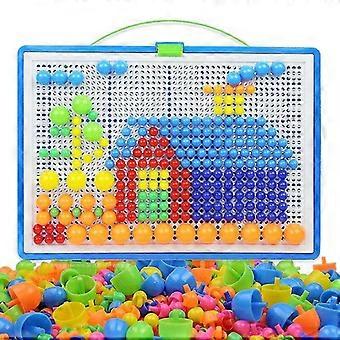 puzzle game color cognition intellectual educational toys mosaic nail