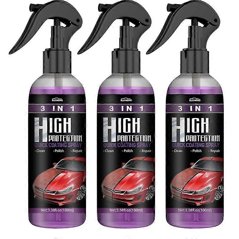 1-3x100ml høy beskyttelse rask bilkeramisk beleggspray 3 i 1 - rask forsendelse