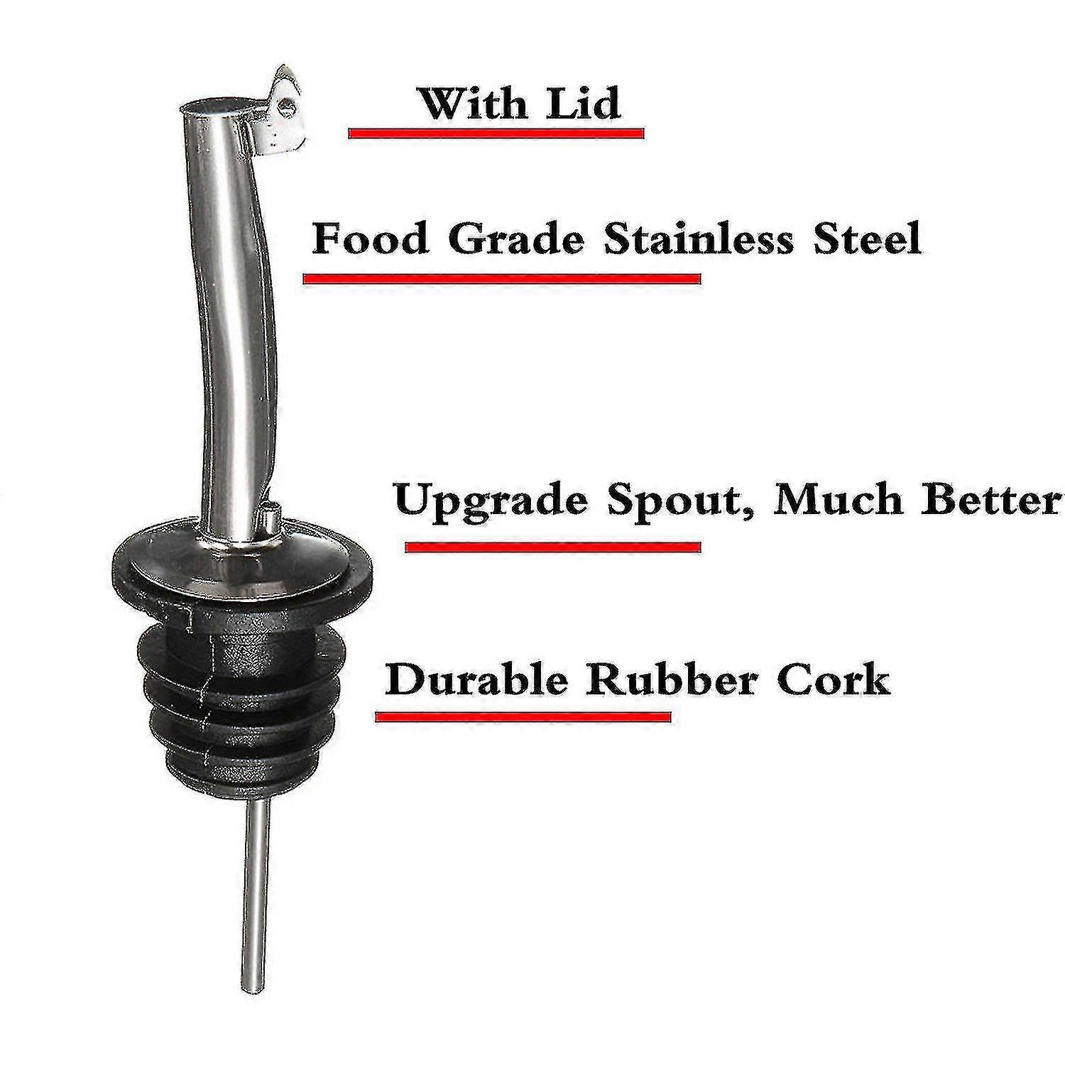 10-حزمة الفولاذ المقاوم للصدأ النبيذ الصب الخمور صب صنبور مجموعة للنبيذ الخمور زيت الزيتون شراب القهوة زجاجات الخل -tt