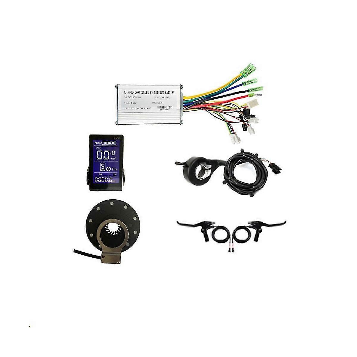 36V 48V 250W 350W E-Bike 15A Sine Wave Brushless Controller with GD06 Display E-Bike Light Display