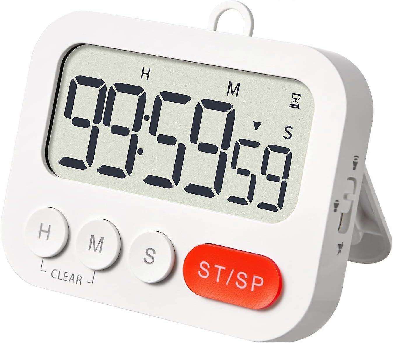 Digital Kitchen Timer, Cooking Timer, Magnetic Countdown Timer with Large LED Display, Adjustable Volume and Brightness