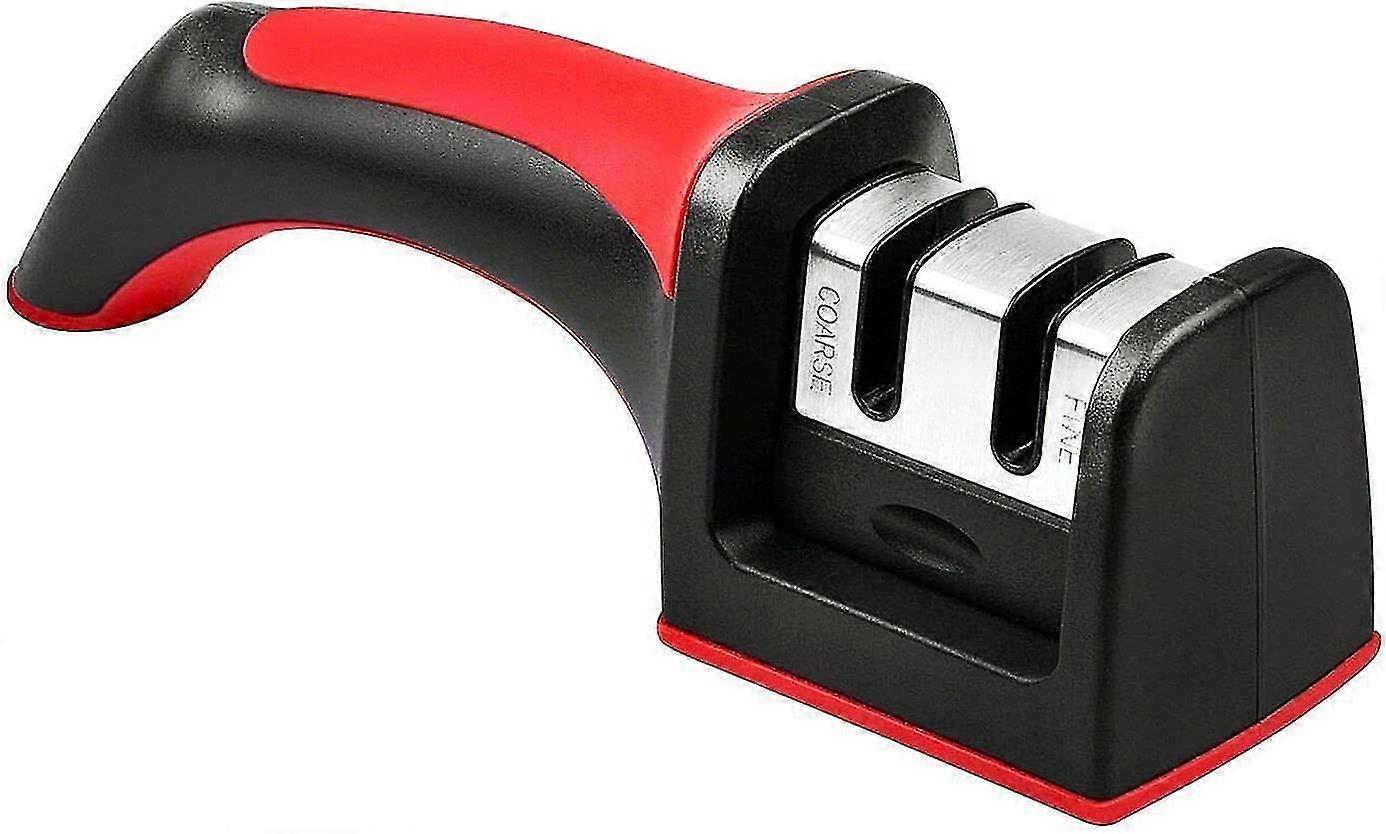 Professional Knife Sharpener, Crday Premium Two Stages Manual Knife Sharpener