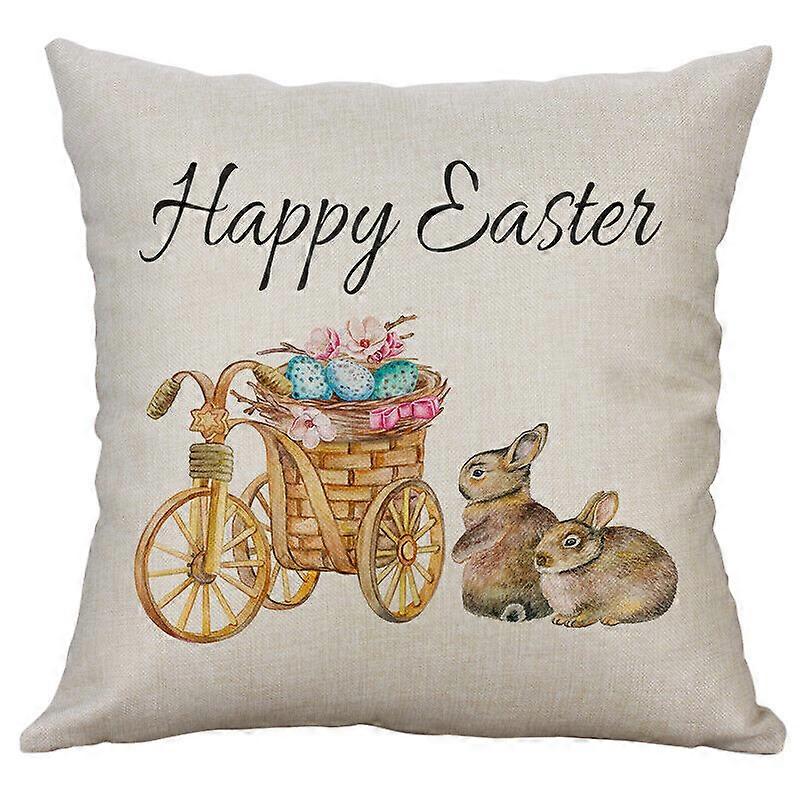 農家イースター枕カバーバニー春の花スロークッションカバーデザイン1508jpjcjh