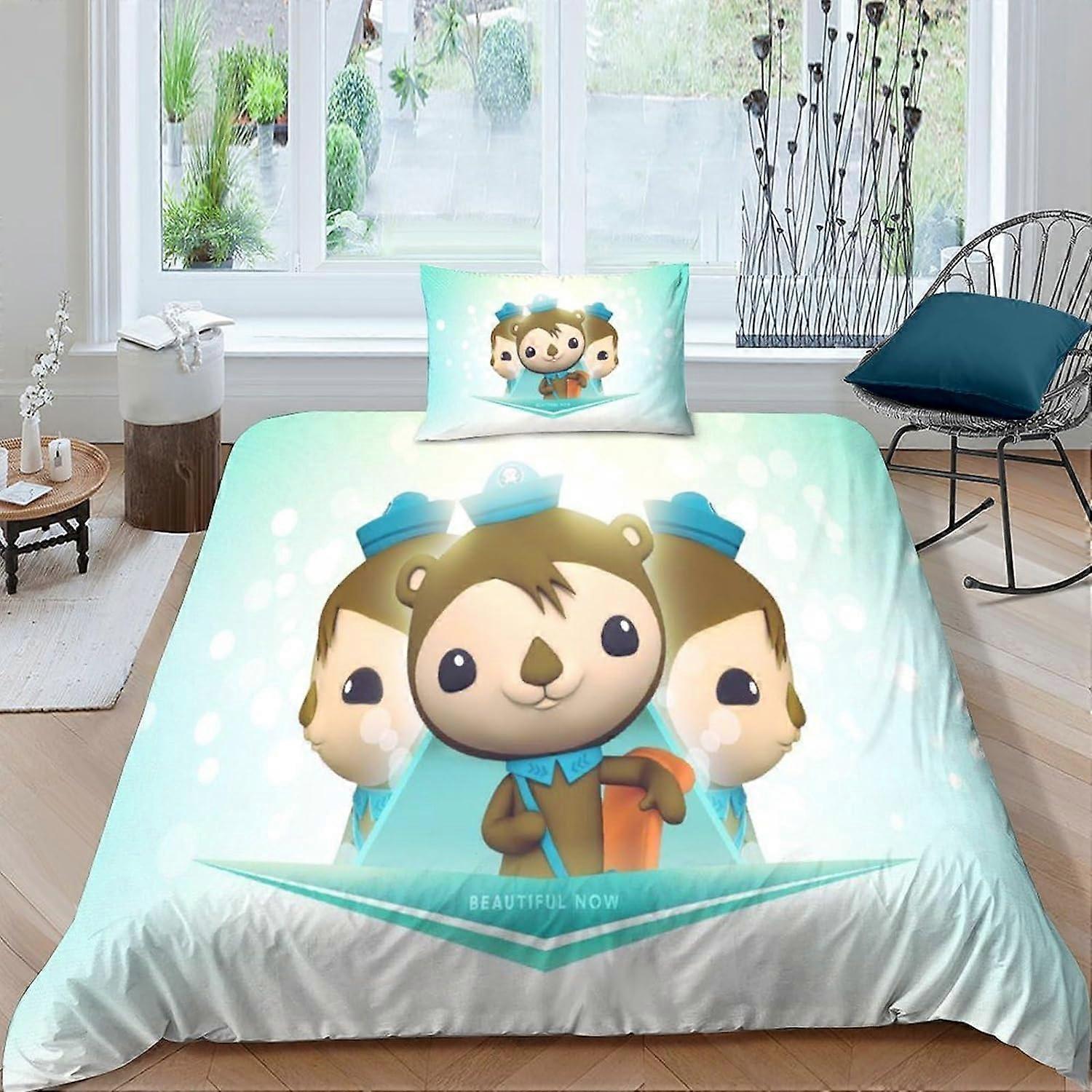 Set di biancheria da letto 3D The Octonauts Cartoon Duvet Cover