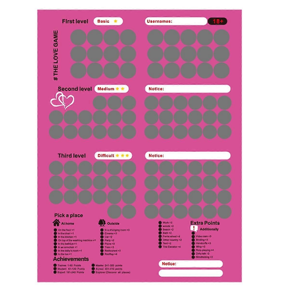 يحب ألعاب خدش لعبة ملصق للأزواج هدايا عيد الحب الجدار ملصق هدية لها
