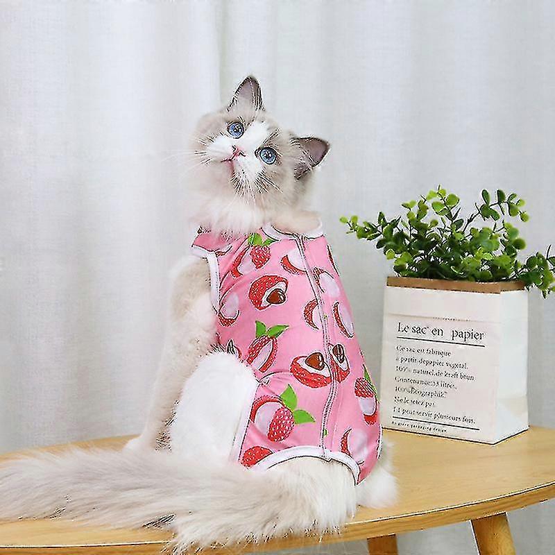 Cat Recovery Suit Cat Sterilization Clothes Breathable Collar Alternative