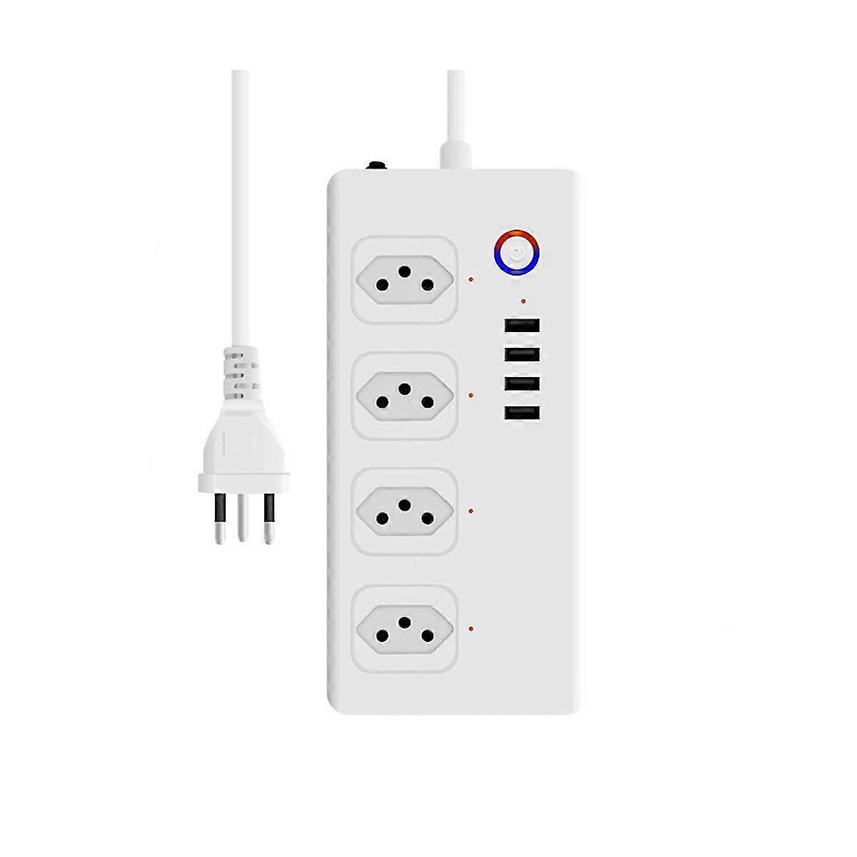 Zigbee Smart Plug Power Strip Brazil Extension Cord Voice Control And Remote Control & Timer Schedu