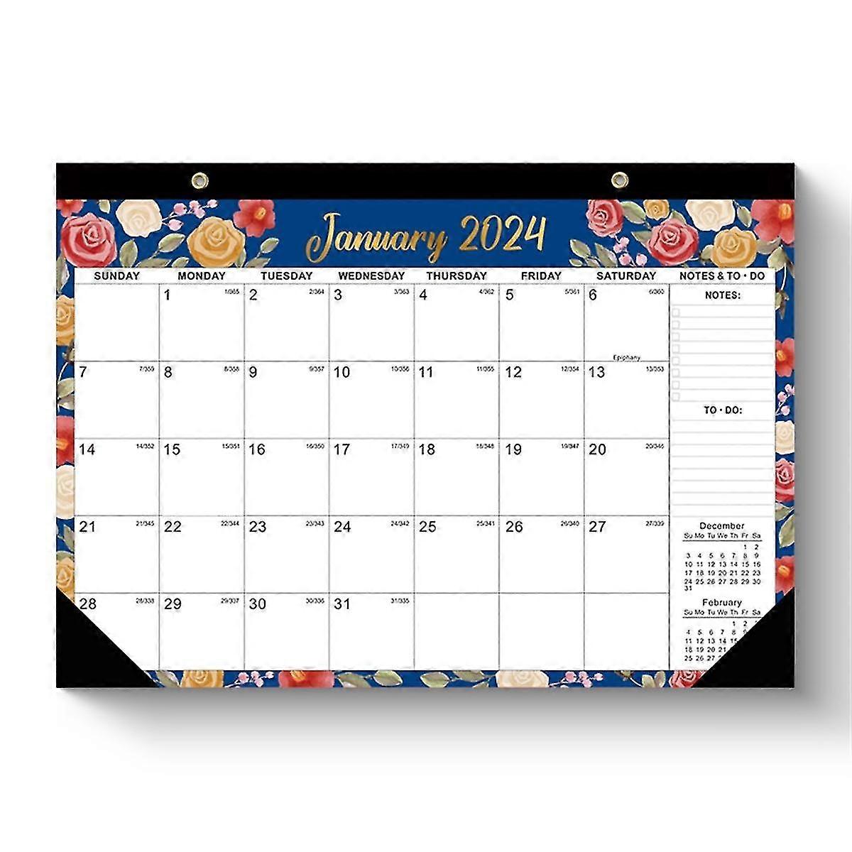 Wall Planner 2024-2025 17InX12In Wall Calendar Desk Calendar, 18 Month Desk/Wall Calendar Combo