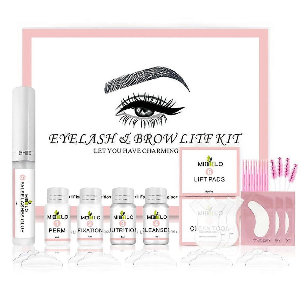 2 In1 Eyelash and Brow Lamination Kit,Professional Eyelash Eyebrow Lift Kit,DIY Perm Kit for Lashes Brows
