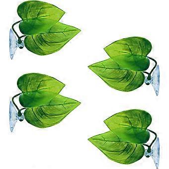 4 Pack Betta Fish Leaf Pad, der simulerer det naturlige habitat til Betta gydepladser Avl hvileseng