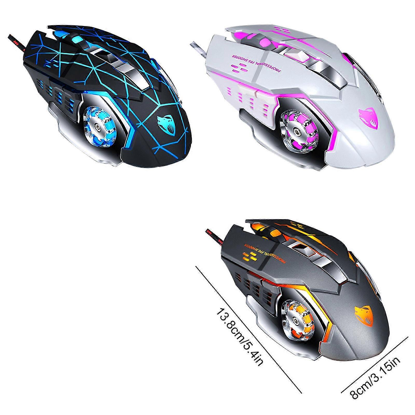 Professional Wired Gaming Mouse 6 Button 3200dpi Led Optical Usb Computer Mouse