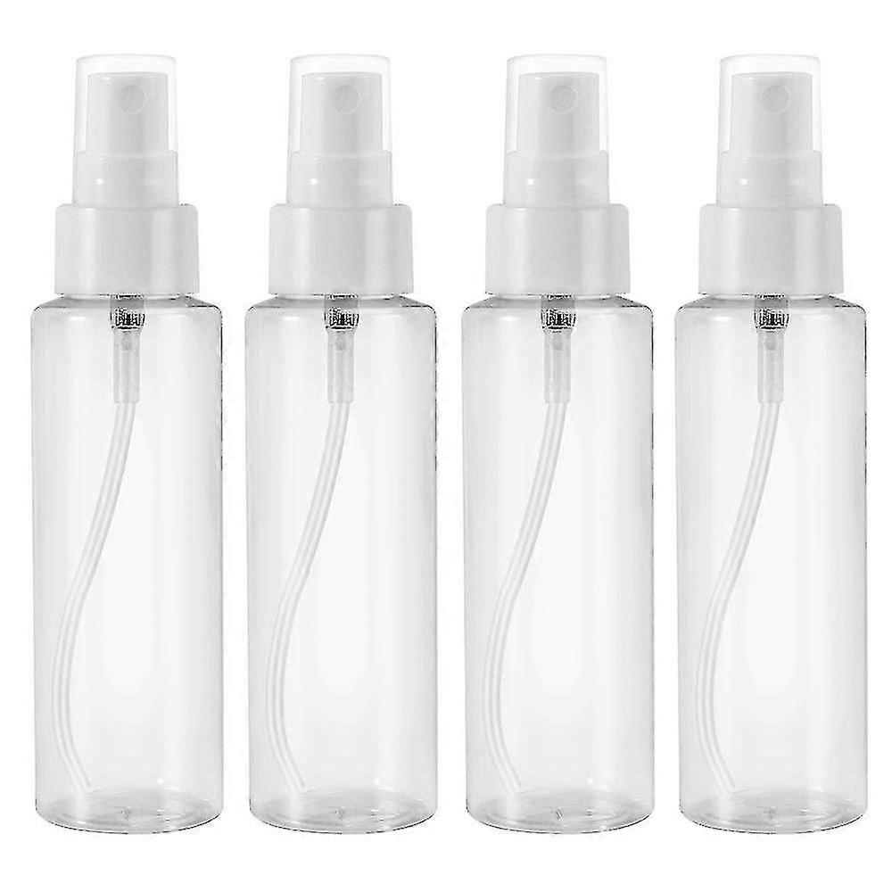 4 Pack 100 Ml Clear Plastic Spray Bottles With Fine Mist Sprayer.refillable Reusable Bottles For Essential Oils